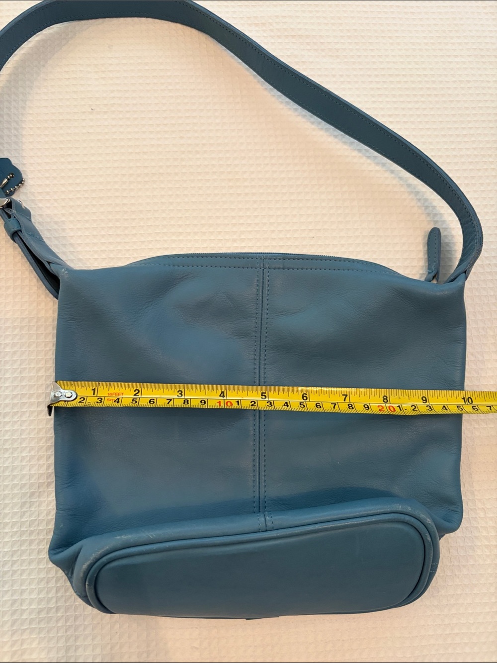 VINTAGE RARE Coach Soho Mini Bucket Bag (or Mini Lightweight Bag) TEAL color - Picture 14 of 14